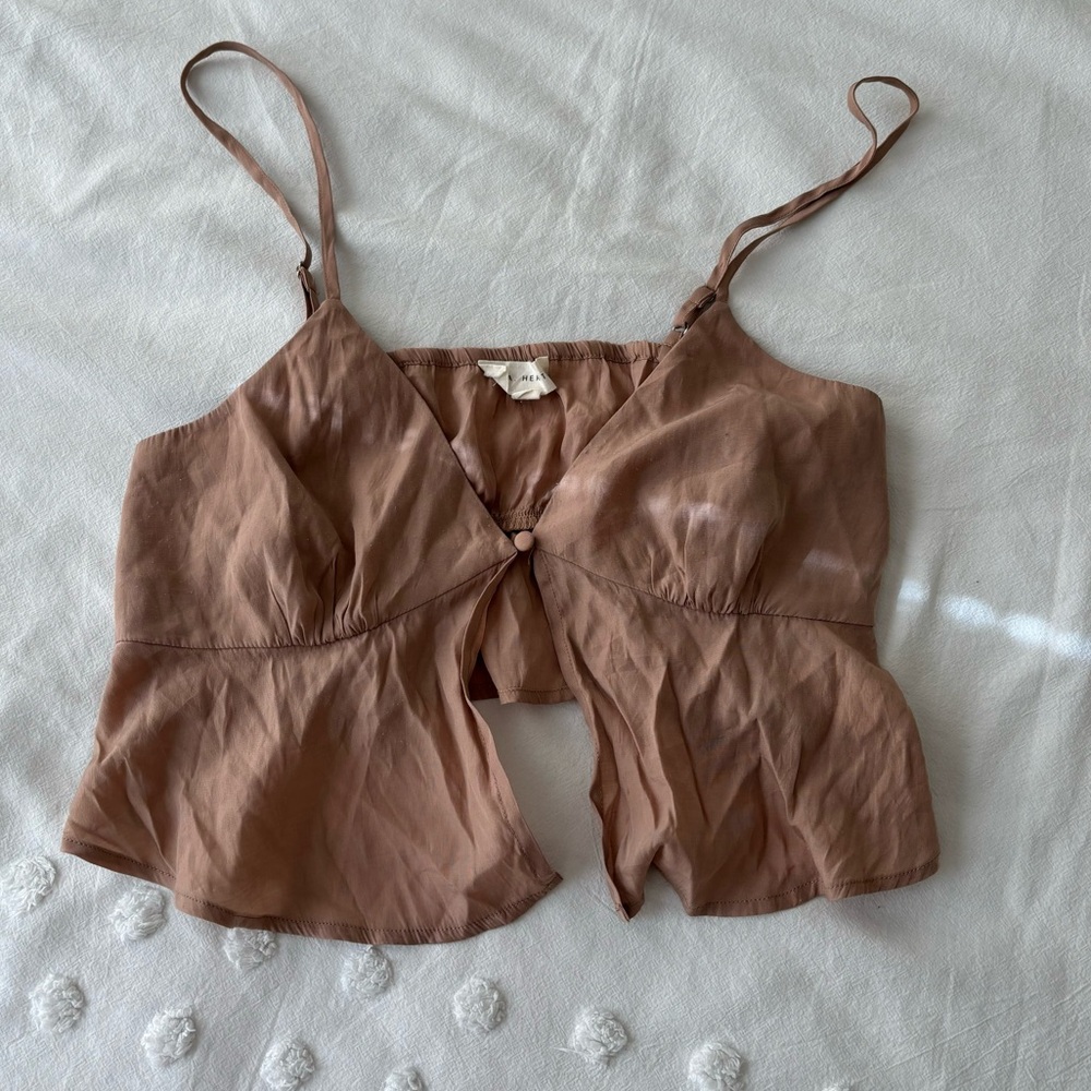 LA hearts flowy crop top